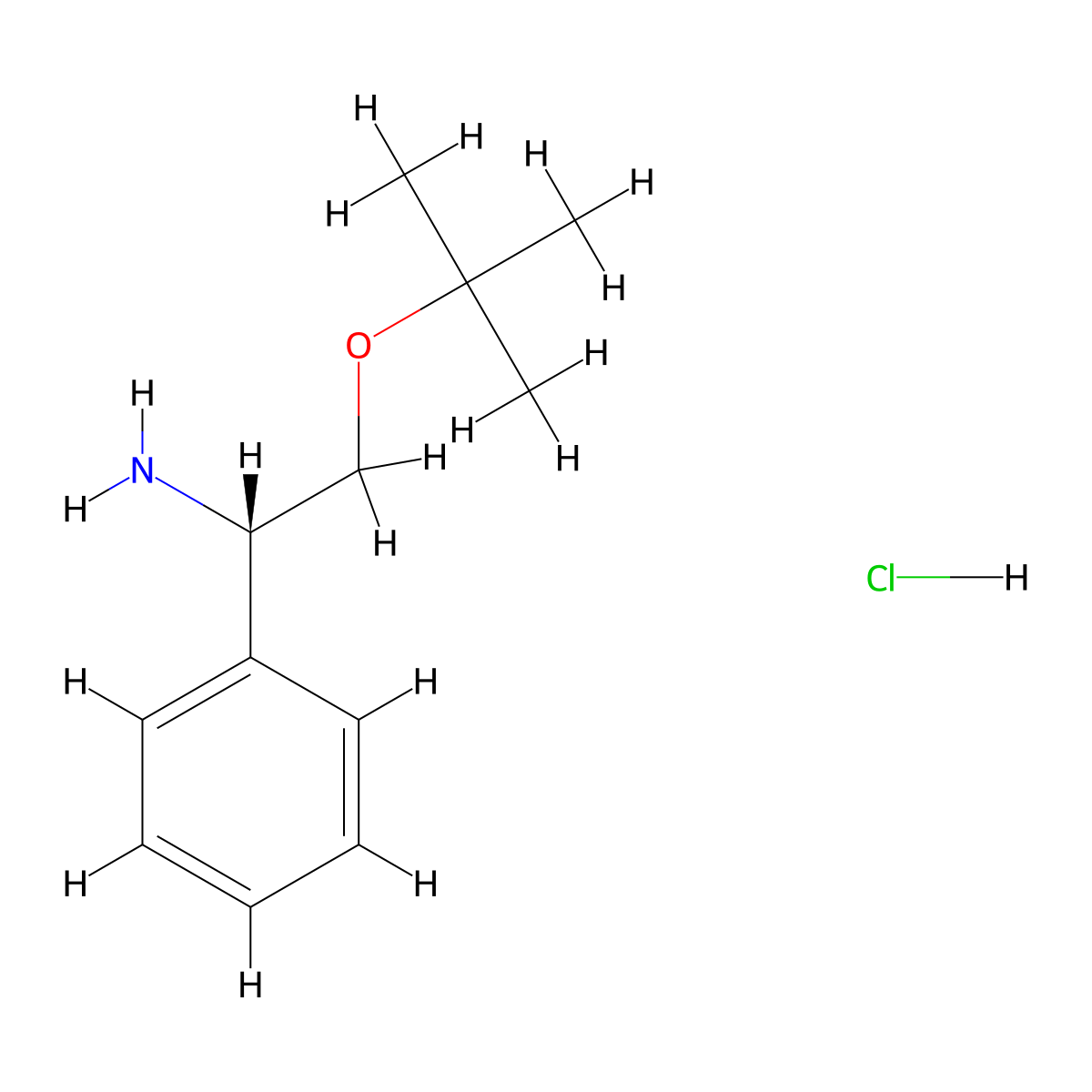 (1S)-2-(tert-butoxy)-1-phenylethan-1-amine hydrochloride molecular structure, CAS 3028132-80-8