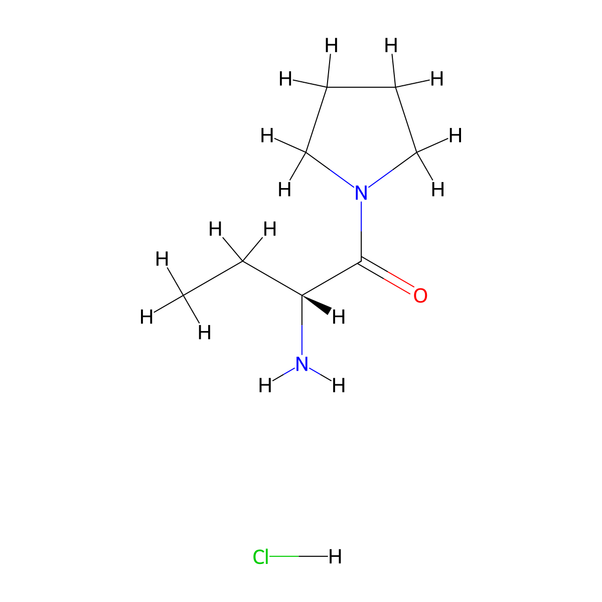 (2R)-2-amino-1-(pyrrolidin-1-yl)butan-1-one hydrochloride molecular structure, CAS 3028133-19-6