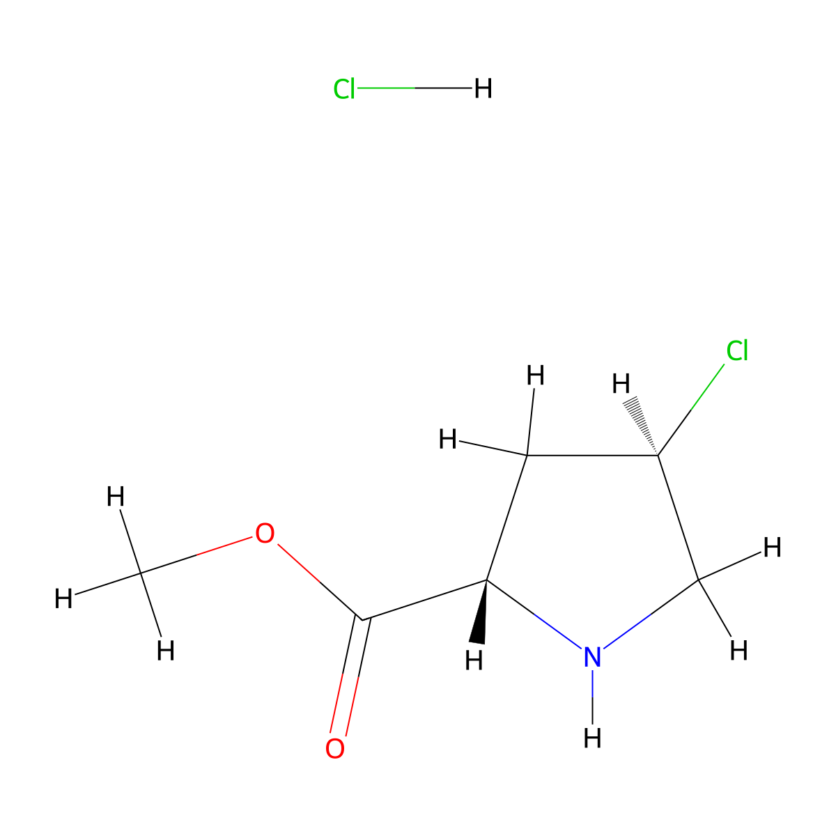 methyl (2S,4R)-4-chloropyrrolidine-2-carboxylate hydrochloride molecular structure, CAS 3028133-21-0
