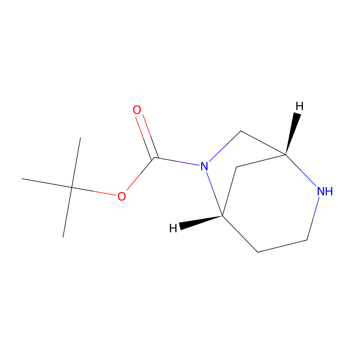 Tert-butyl (1R,5S)-2,6-diazabicyclo[3.2.1]octane-6-carboxylate molecular structure, CAS 3028133-36-7