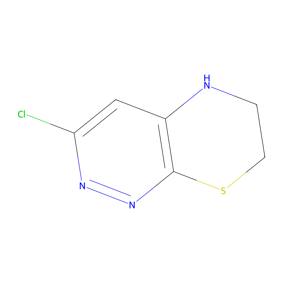 3-chloro-5H,6H,7H-pyridazino[3,4-b][1,4]thiazine molecular structure, CAS 3028139-01-4