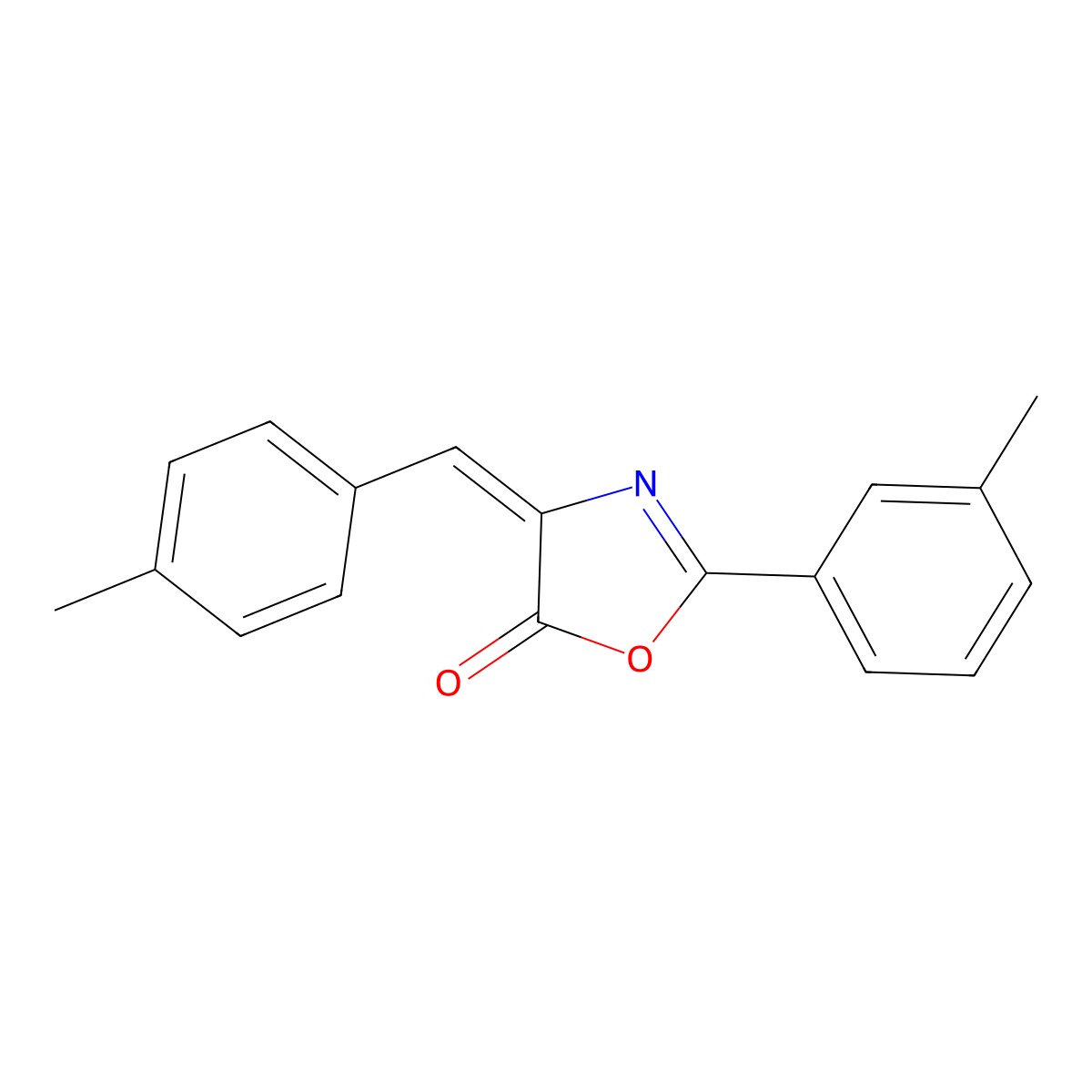 2-(3-Methylphenyl)-4-[(4-methylphenyl)methylene]-5(4H)-oxazolone molecular structure, CAS 302814-00-2