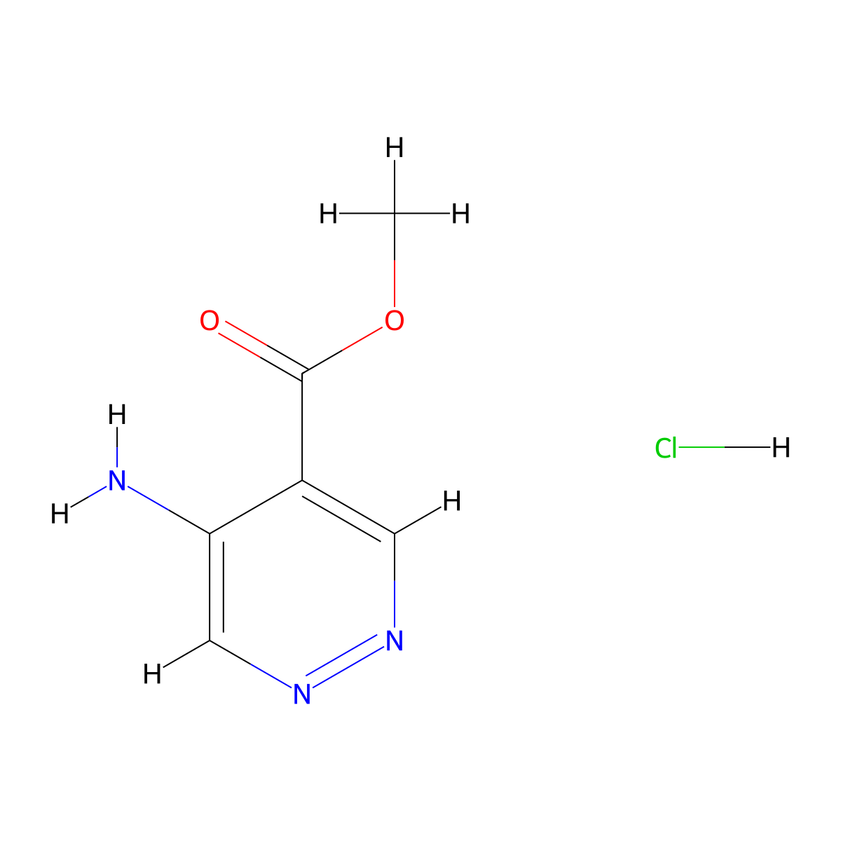 Methyl 5-Aminopyridazine-4-carboxylate Hydrochloride molecular structure, CAS 3028141-26-3