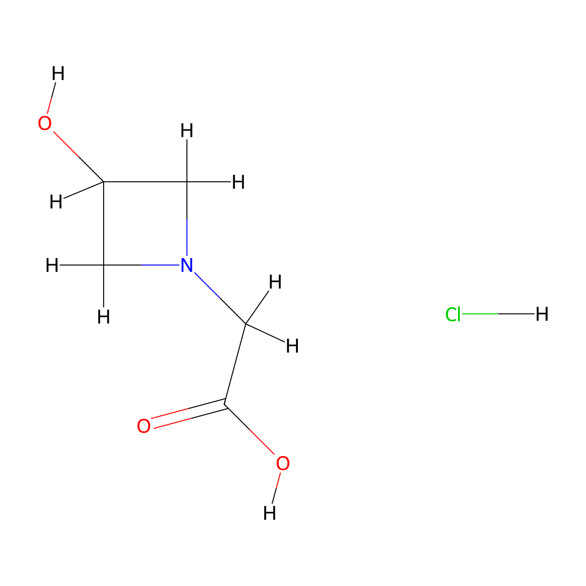 2-(3-Hydroxyazetidin-1-yl)acetic acid hydrochloride molecular structure, CAS 3028141-59-2