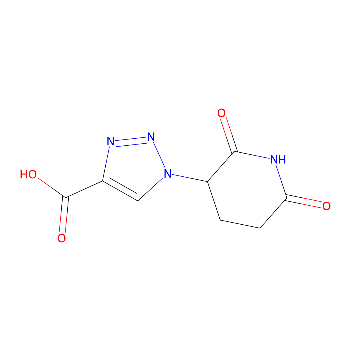 1-(2,6-dioxopiperidin-3-yl)-1H-1,2,3-triazole-4-carboxylic acid molecular structure, CAS 3028141-69-4
