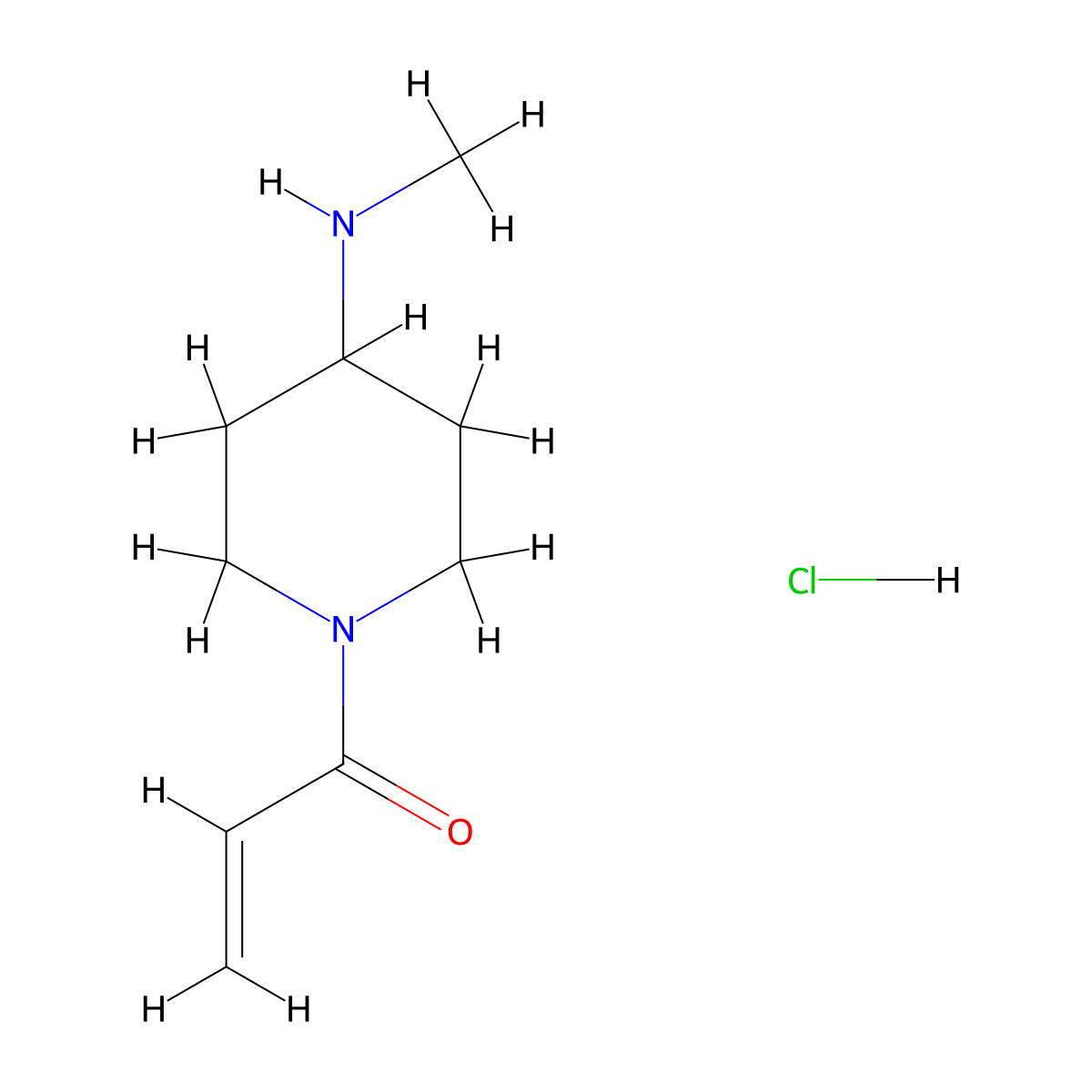 1-[4-(Methylamino)piperidin-1-yl]prop-2-en-1-one hydrochloride molecular structure, CAS 3028141-74-1