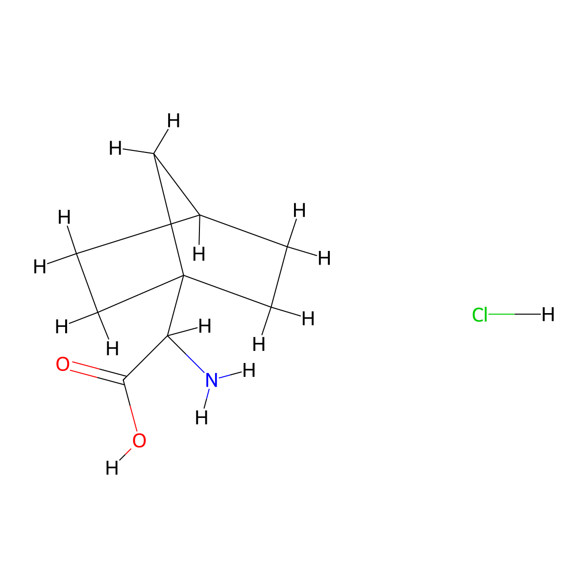 2-Amino-2-(1-bicyclo[2.2.1]heptanyl)acetic acid;hydrochloride molecular structure, CAS 3028141-96-7