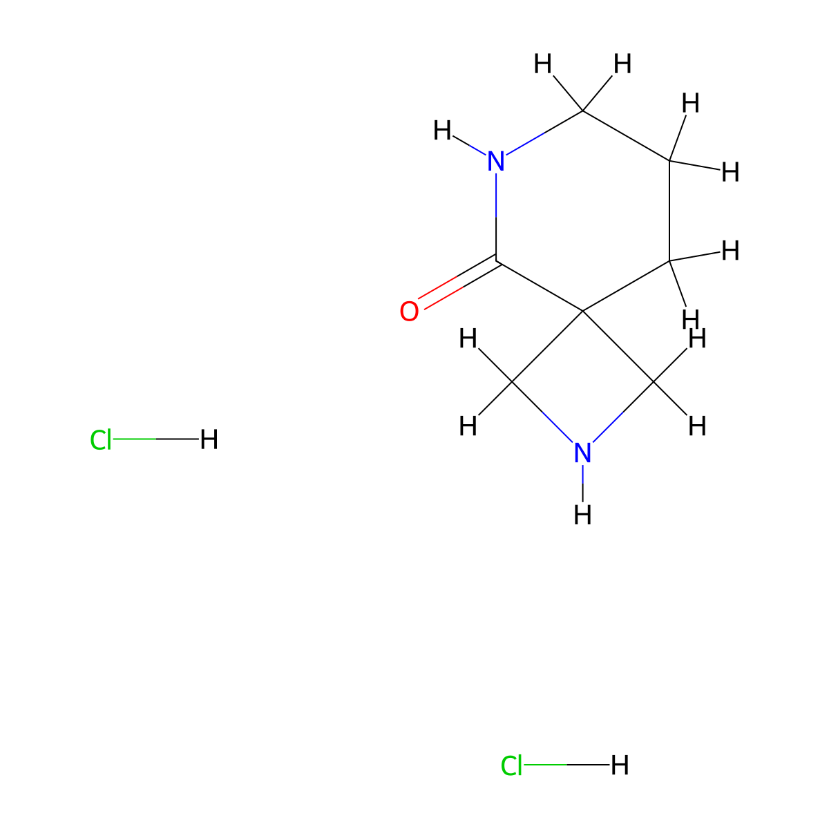 2,6-Diazaspiro[3.5]nonan-5-one;dihydrochloride molecular structure, CAS 3028145-98-1