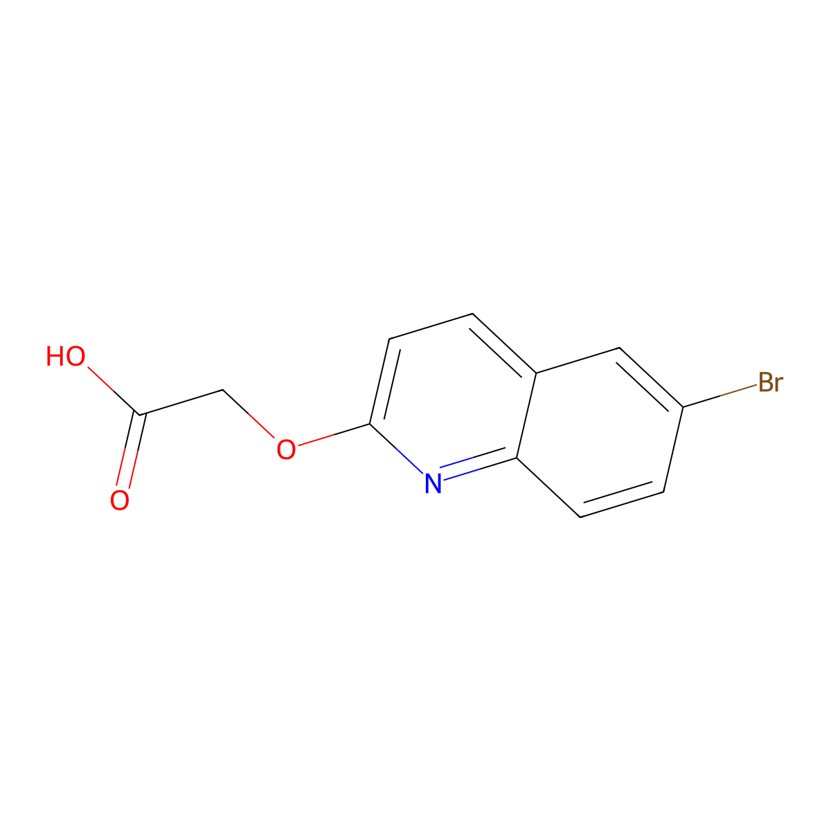 2-[(6-Bromoquinolin-2-yl)oxy]acetic acid molecular structure, CAS 3028146-07-5