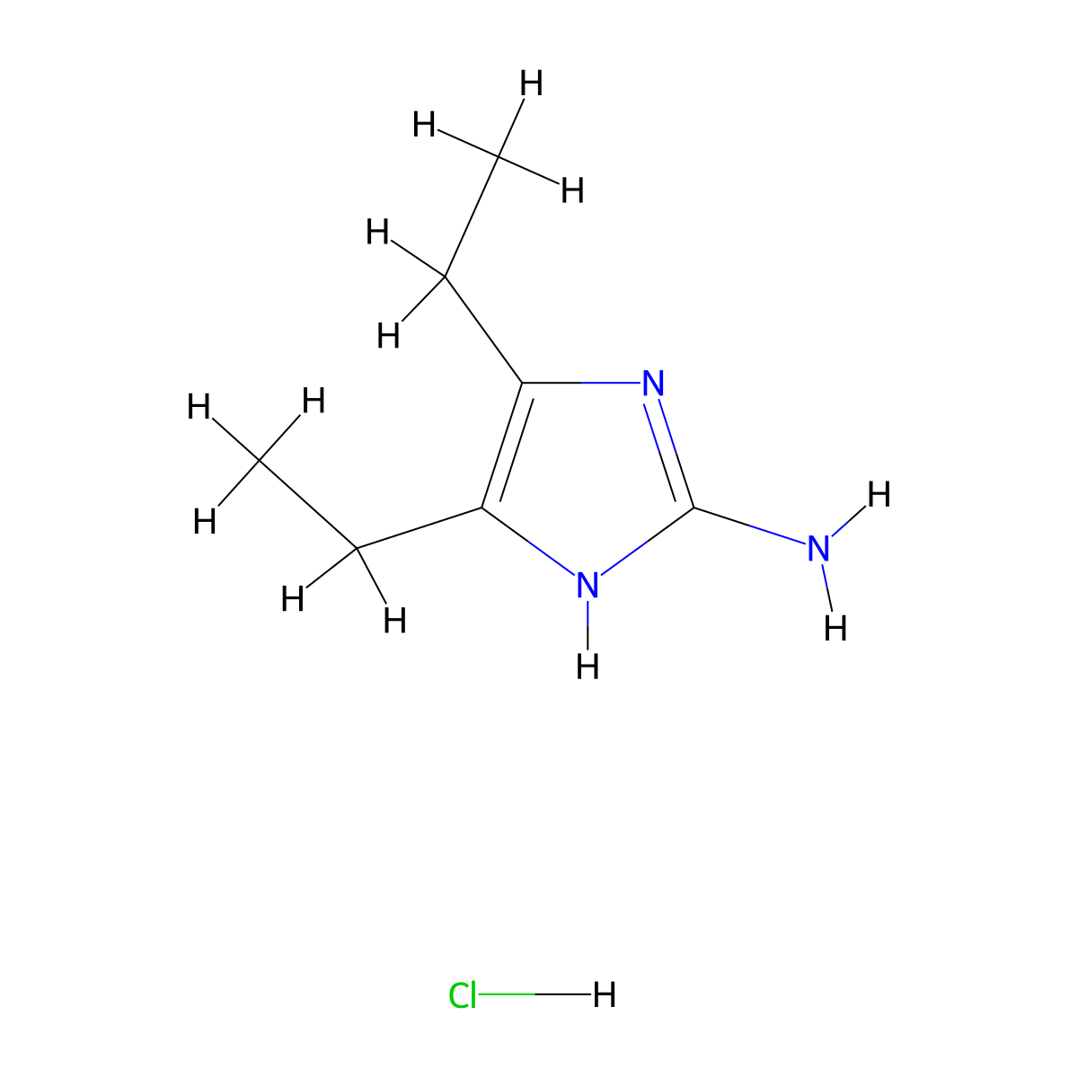 4,5-diethyl-1H-imidazol-2-amine;hydrochloride molecular structure, CAS 3028146-23-5