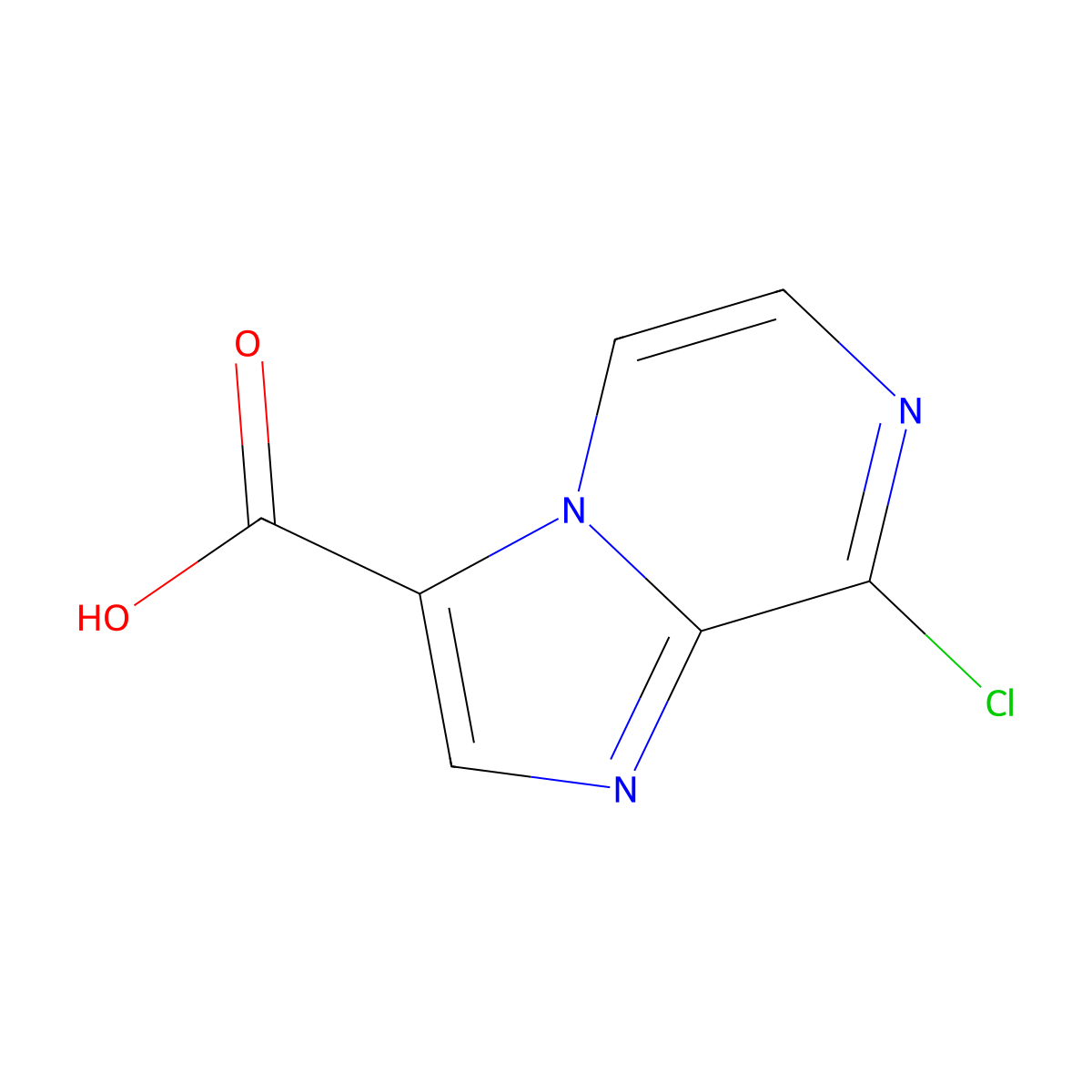 8-Chloroimidazo[1,2-a]pyrazine-3-carboxylic acid molecular structure, CAS 3028146-36-0