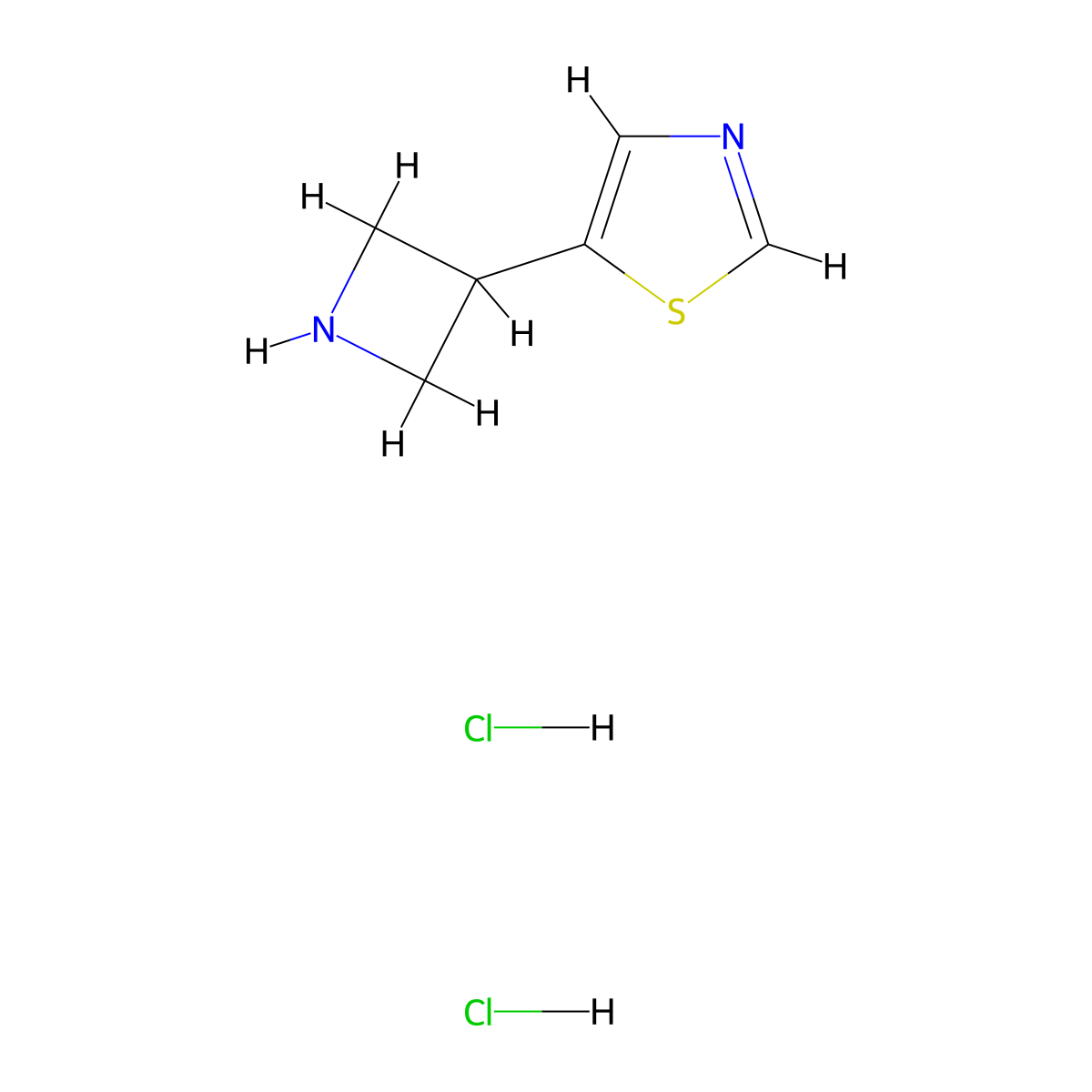 5-(Azetidin-3-yl)-1,3-thiazole dihydrochloride molecular structure, CAS 3028146-40-6