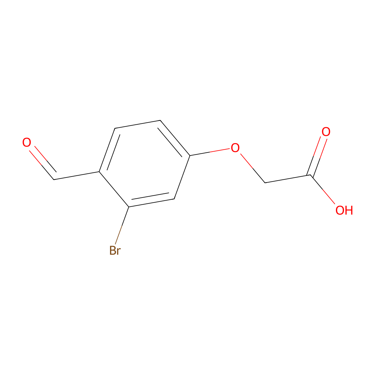 2-(3-Bromo-4-formylphenoxy)acetic acid molecular structure, CAS 3028146-53-1