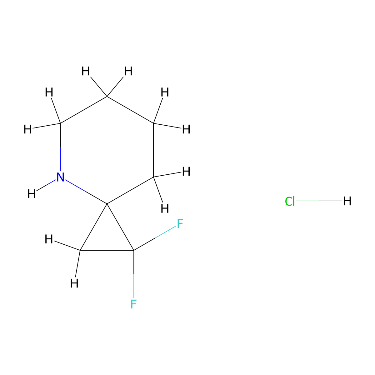 2,2-Difluoro-4-azaspiro[2.5]octane;hydrochloride molecular structure, CAS 3028146-55-3
