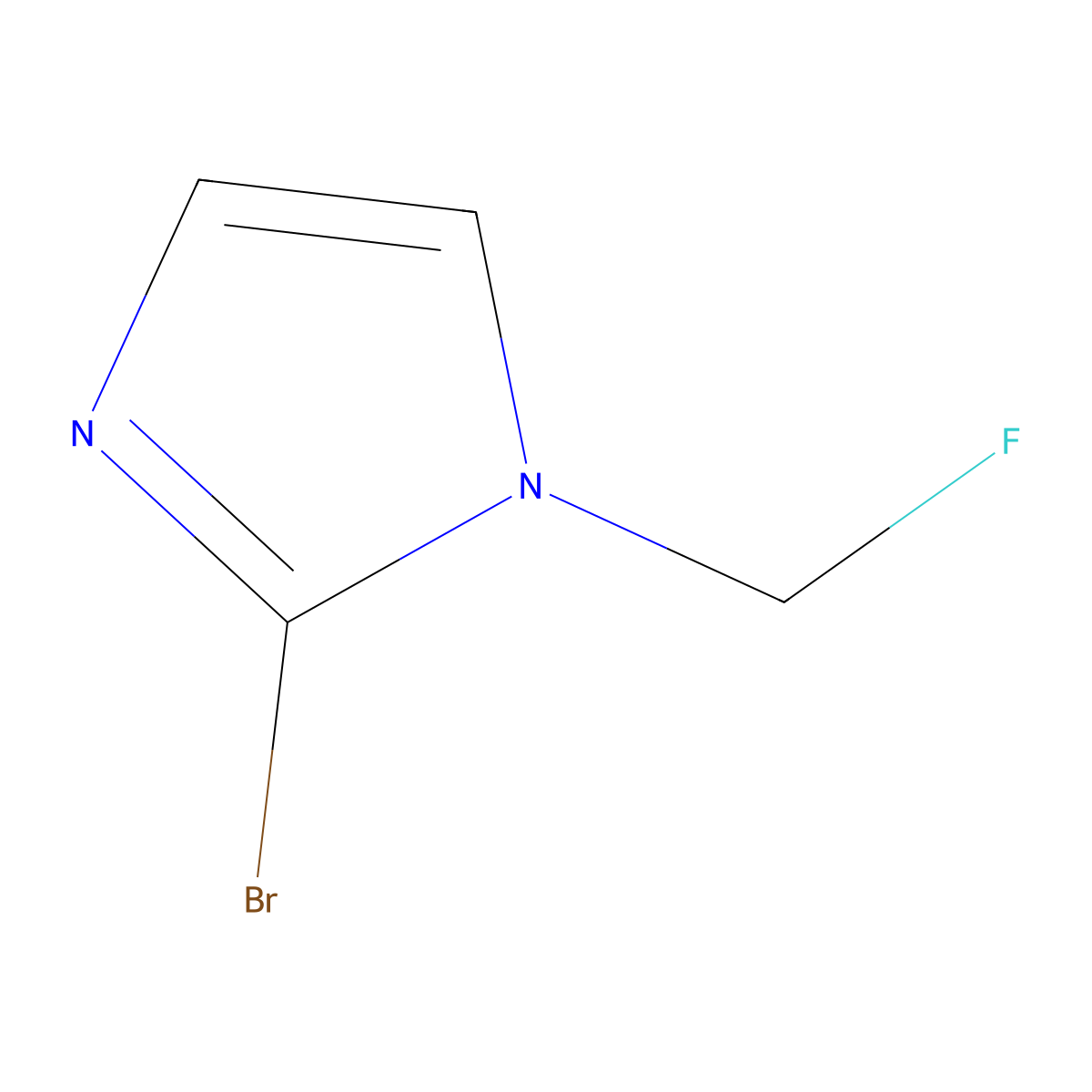 2-bromo-1-(fluoromethyl)-1H-imidazole molecular structure, CAS 3028146-81-5
