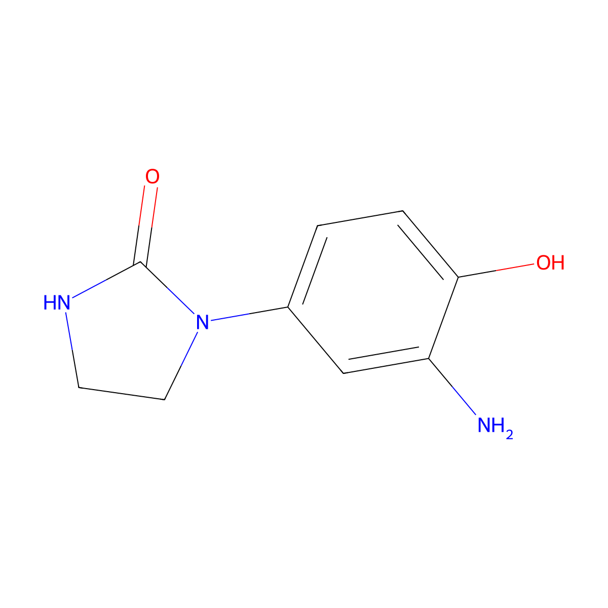 1-(3-Amino-4-hydroxyphenyl)imidazolidin-2-one molecular structure, CAS 3028146-96-2