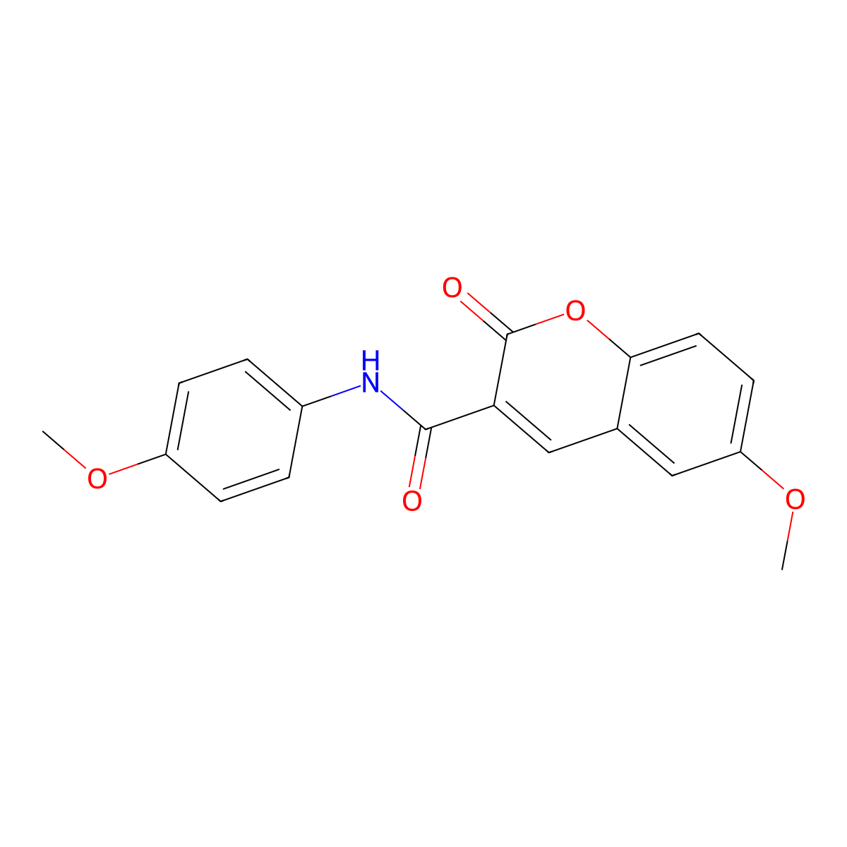 6-methoxy-N-(4-methoxyphenyl)-2-oxo-2H-chromene-3-carboxamide molecular structure, CAS 302815-67-4