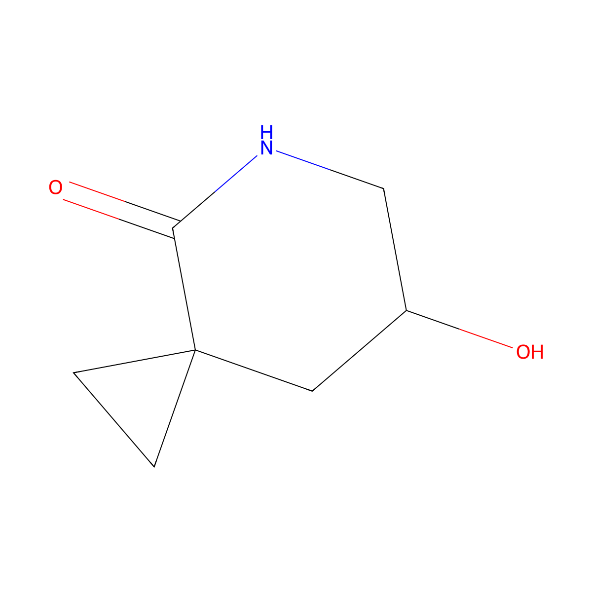 7-Hydroxy-5-azaspiro[2.5]octan-4-one molecular structure, CAS 3028155-18-9
