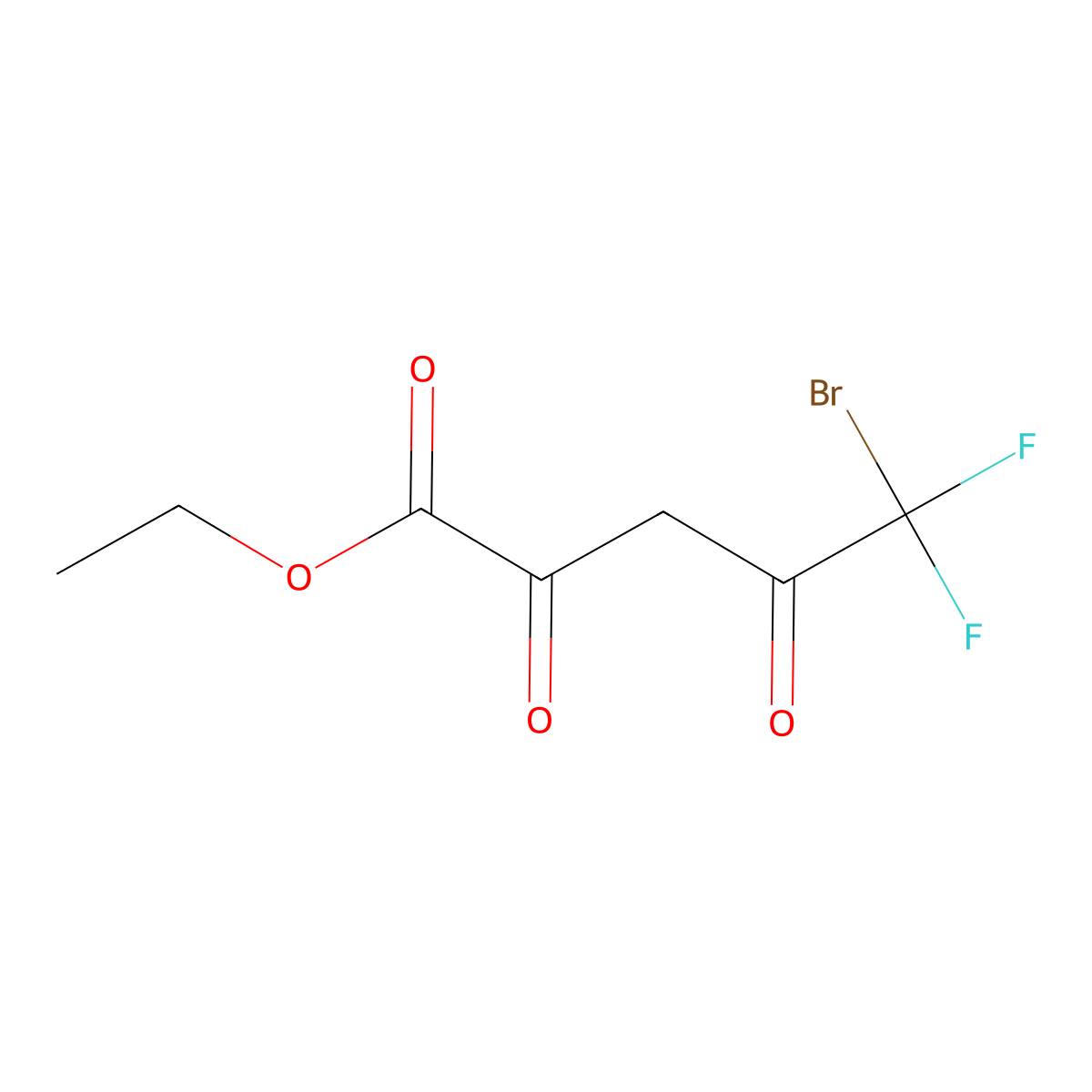 Ethyl 5-bromo-5,5-difluoro-2,4-dioxopentanoate molecular structure, CAS 3028155-20-3