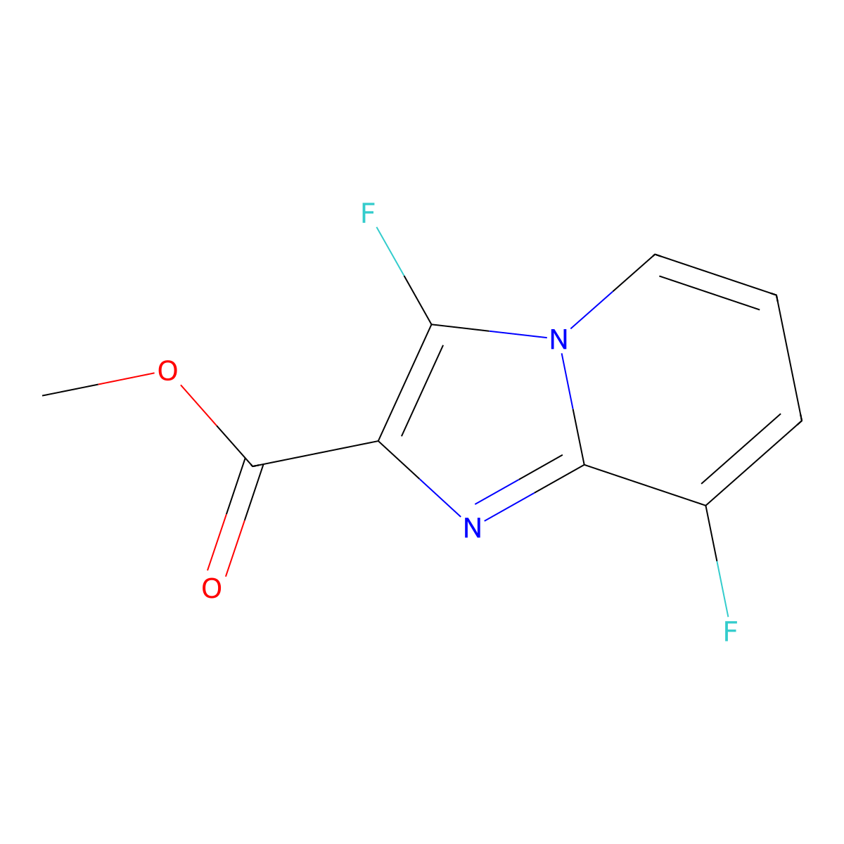 Methyl 3,8-difluoroimidazo[1,2-a]pyridine-2-carboxylate molecular structure, CAS 3028155-35-0