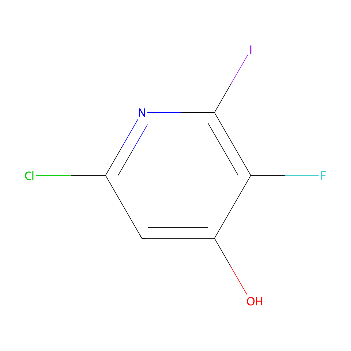 6-Chloro-3-fluoro-2-iodopyridin-4-ol molecular structure, CAS 3028155-48-5