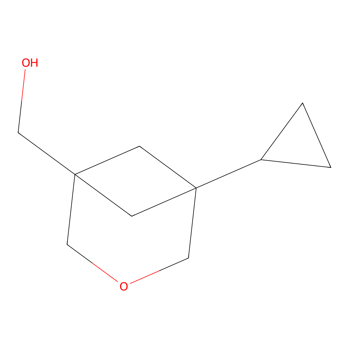 {5-Cyclopropyl-3-oxabicyclo[3.1.1]heptan-1-yl}methanol molecular structure, CAS 3028155-64-5