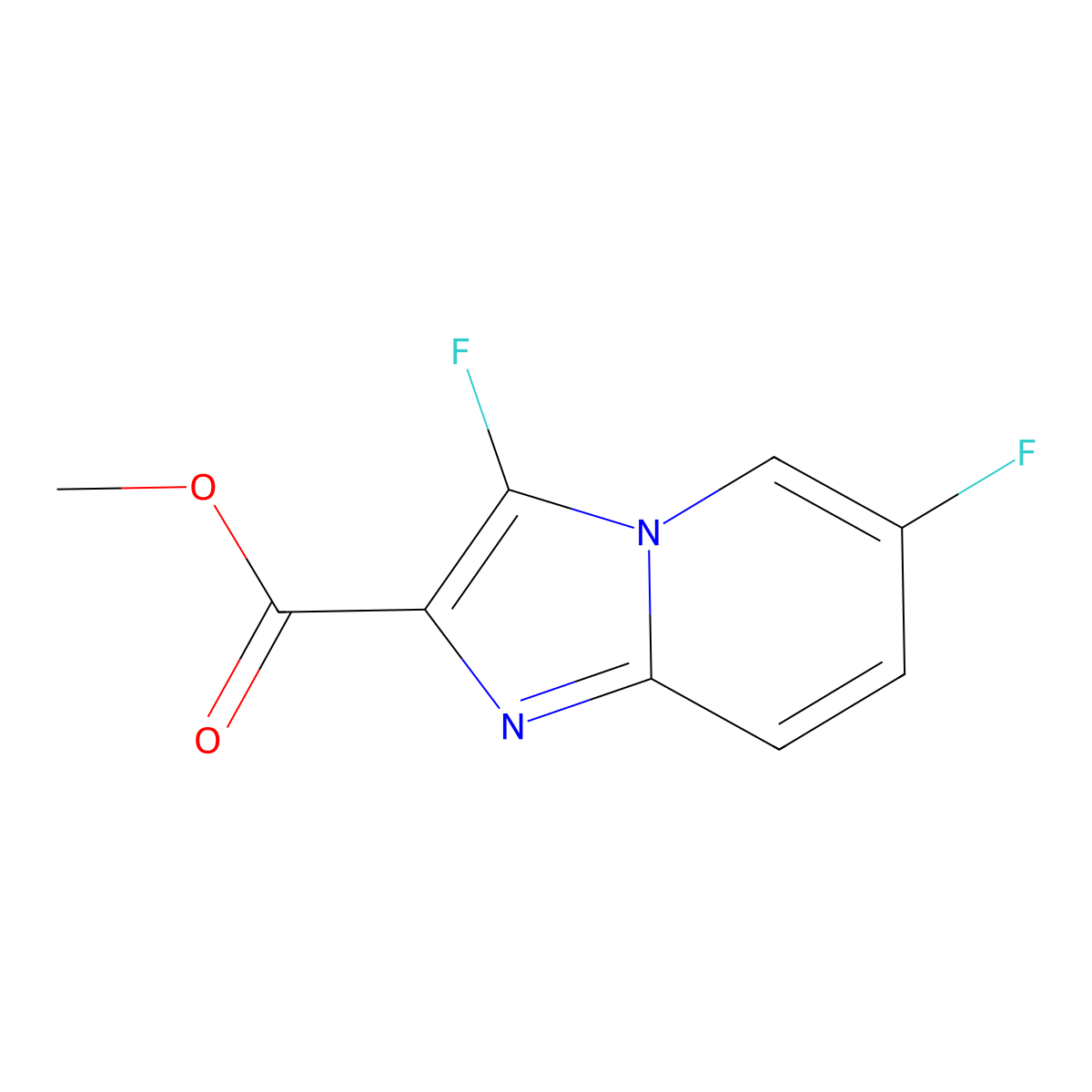 Methyl 3,6-difluoroimidazo[1,2-a]pyridine-2-carboxylate molecular structure, CAS 3028155-84-9