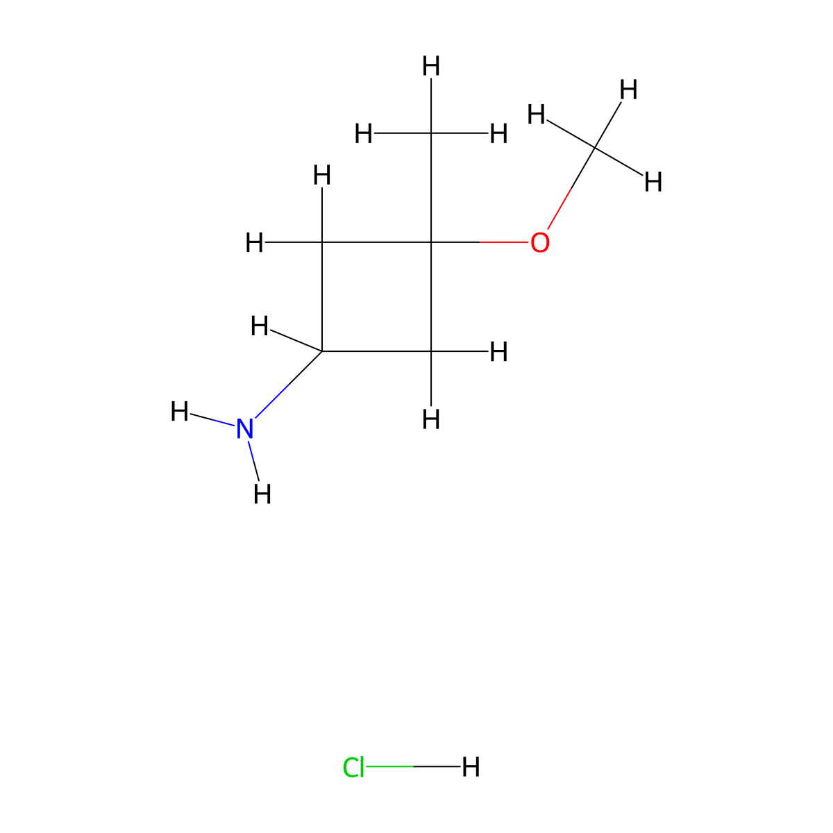 3-Methoxy-3-methylcyclobutan-1-amine hydrochloride molecular structure, CAS 3028155-98-5