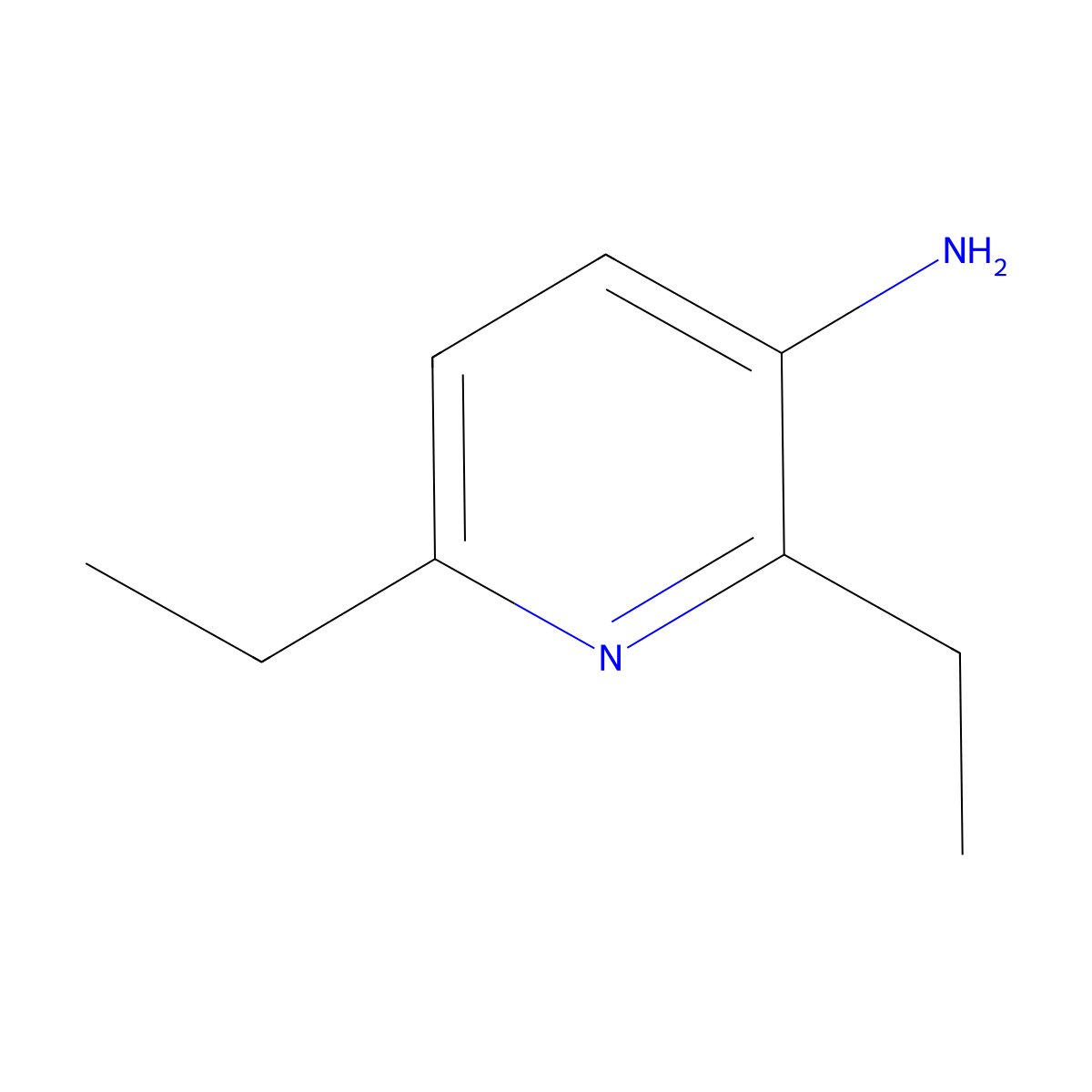 2,6-Diethylpyridin-3-amine molecular structure, CAS 3028156-04-6