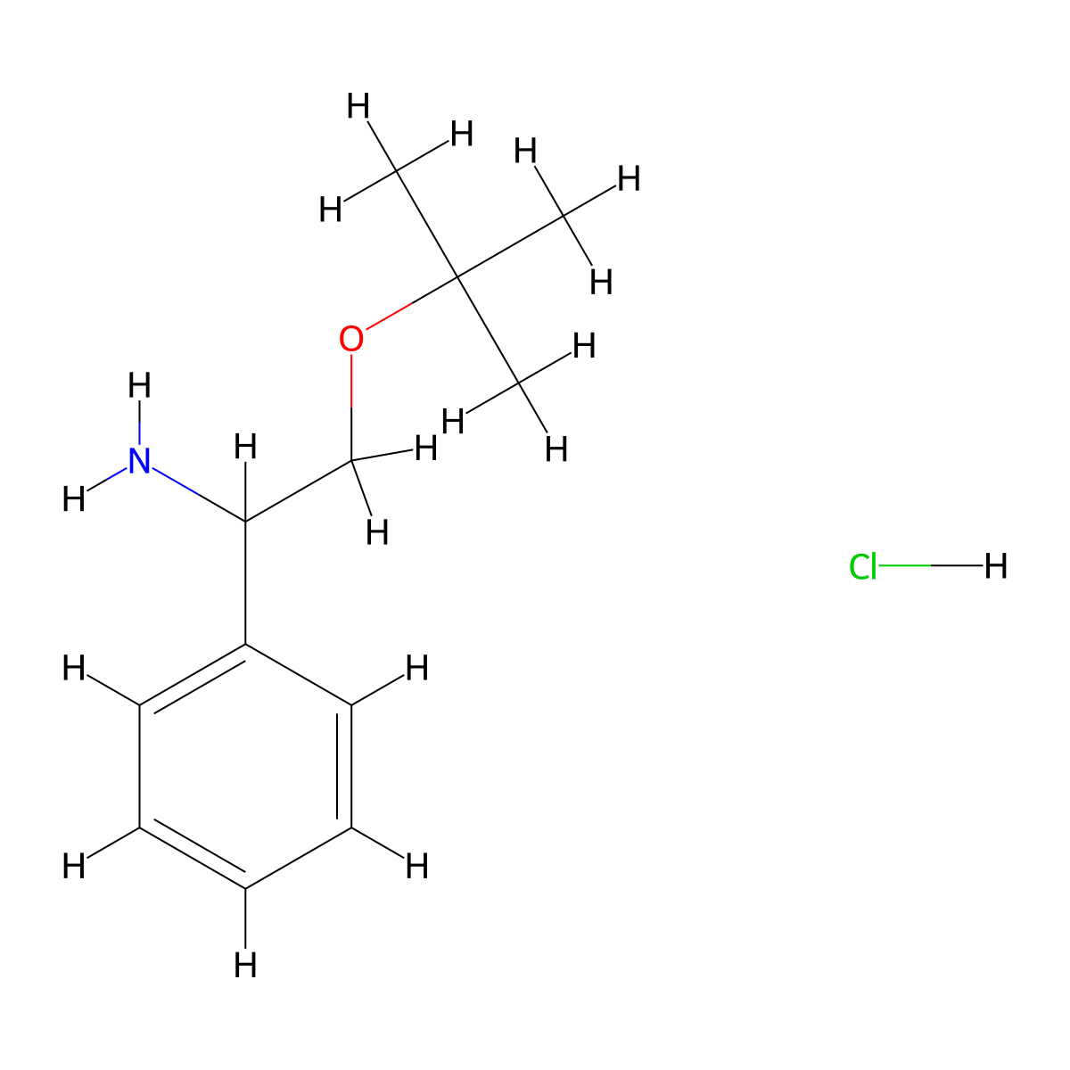 2-(Tert-butoxy)-1-phenylethan-1-amine hydrochloride molecular structure, CAS 3028156-25-1