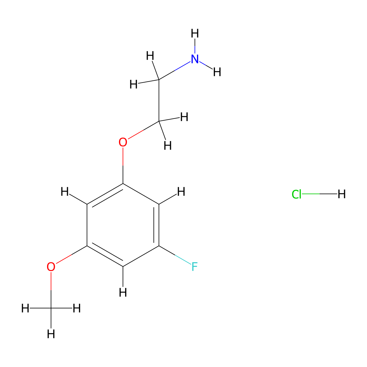 2-(3-Fluoro-5-methoxyphenoxy)ethan-1-amine hydrochloride molecular structure, CAS 3028156-27-3