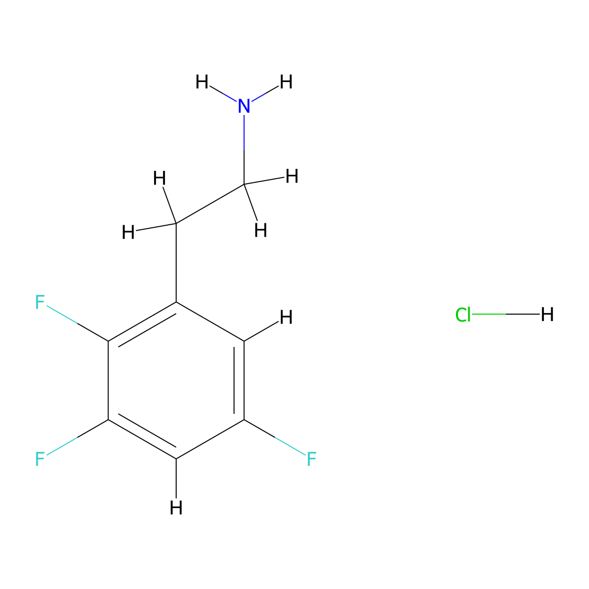 2-(2,3,5-Trifluorophenyl)ethan-1-amine hydrochloride molecular structure, CAS 3028156-34-2