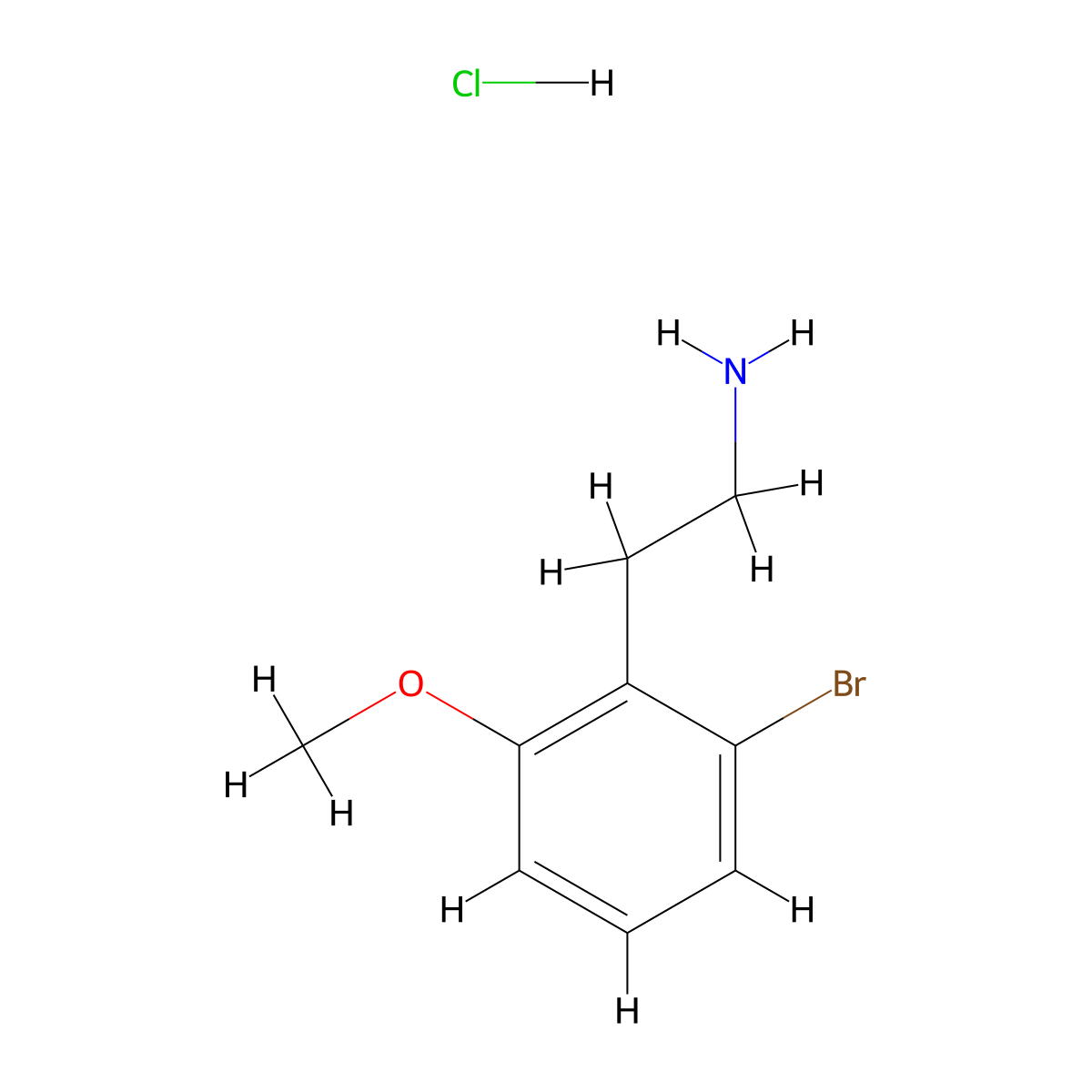 2-(2-Bromo-6-methoxyphenyl)ethan-1-amine hydrochloride molecular structure, CAS 3028156-57-9
