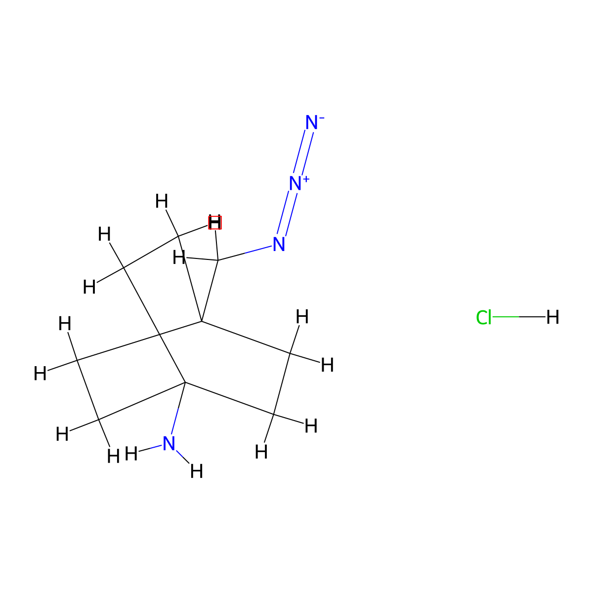 4-(Azidomethyl)bicyclo[2.2.2]octan-1-amine hydrochloride molecular structure, CAS 3028162-22-0