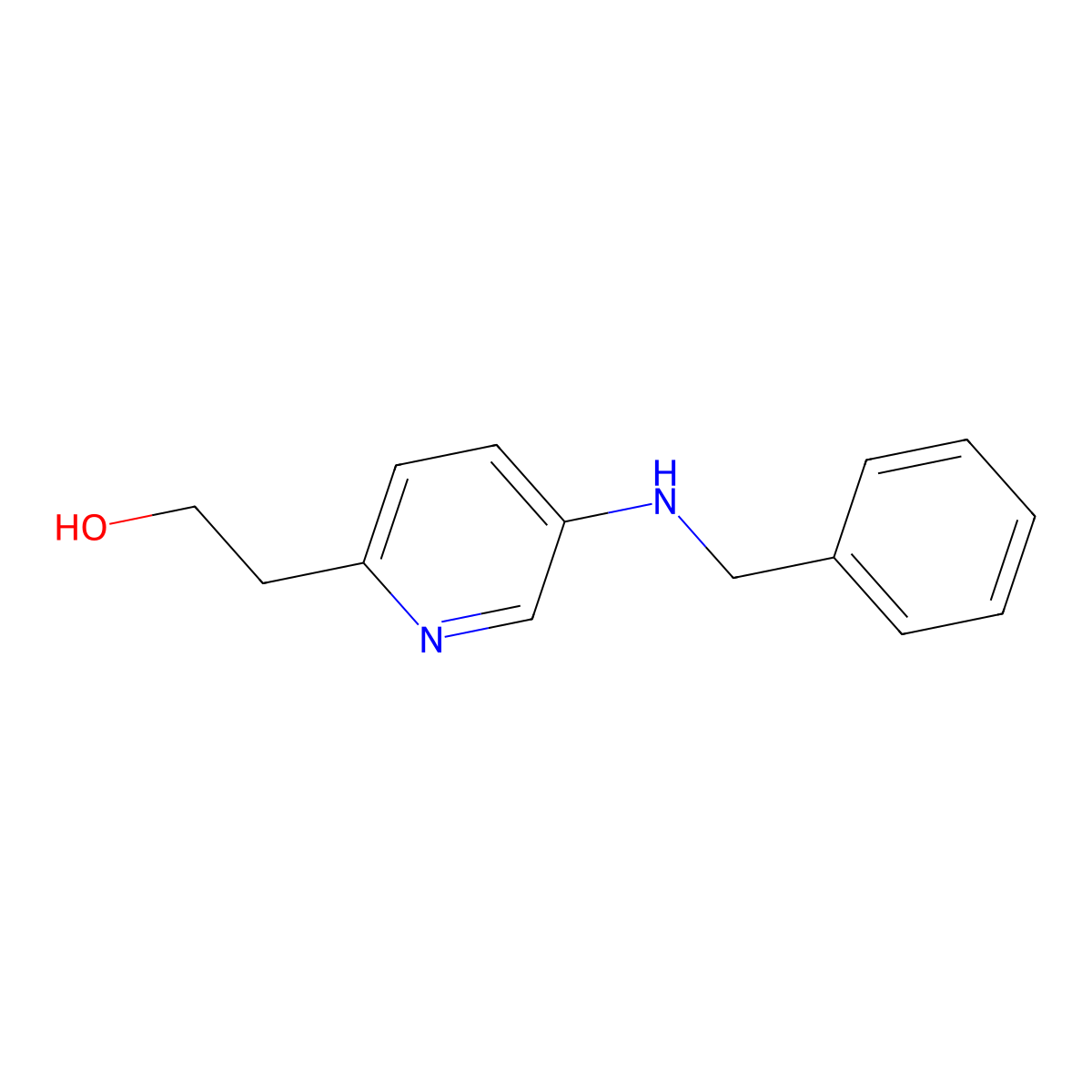 2-[5-(Benzylamino)-2-pyridinyl]ethanol molecular structure, CAS 3028162-38-8