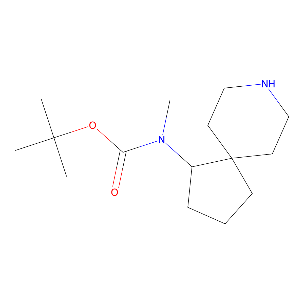 tert-butyl N-{8-azaspiro[4.5]decan-1-yl}-N-methylcarbamate molecular structure, CAS 3028162-41-3