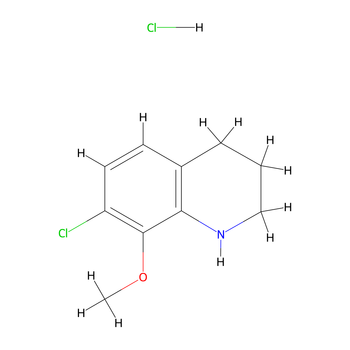 7-Chloro-8-methoxy-1,2,3,4-tetrahydroquinoline hydrochloride molecular structure, CAS 3028162-53-7