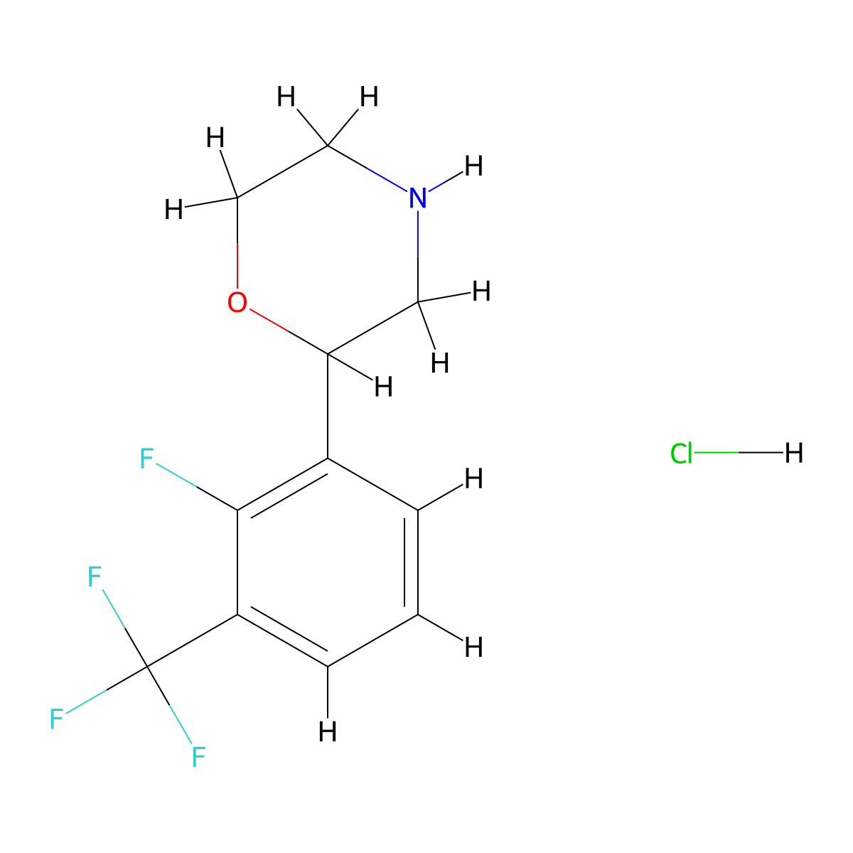 2-[2-Fluoro-3-(trifluoromethyl)phenyl]morpholine;hydrochloride molecular structure, CAS 3028162-66-2