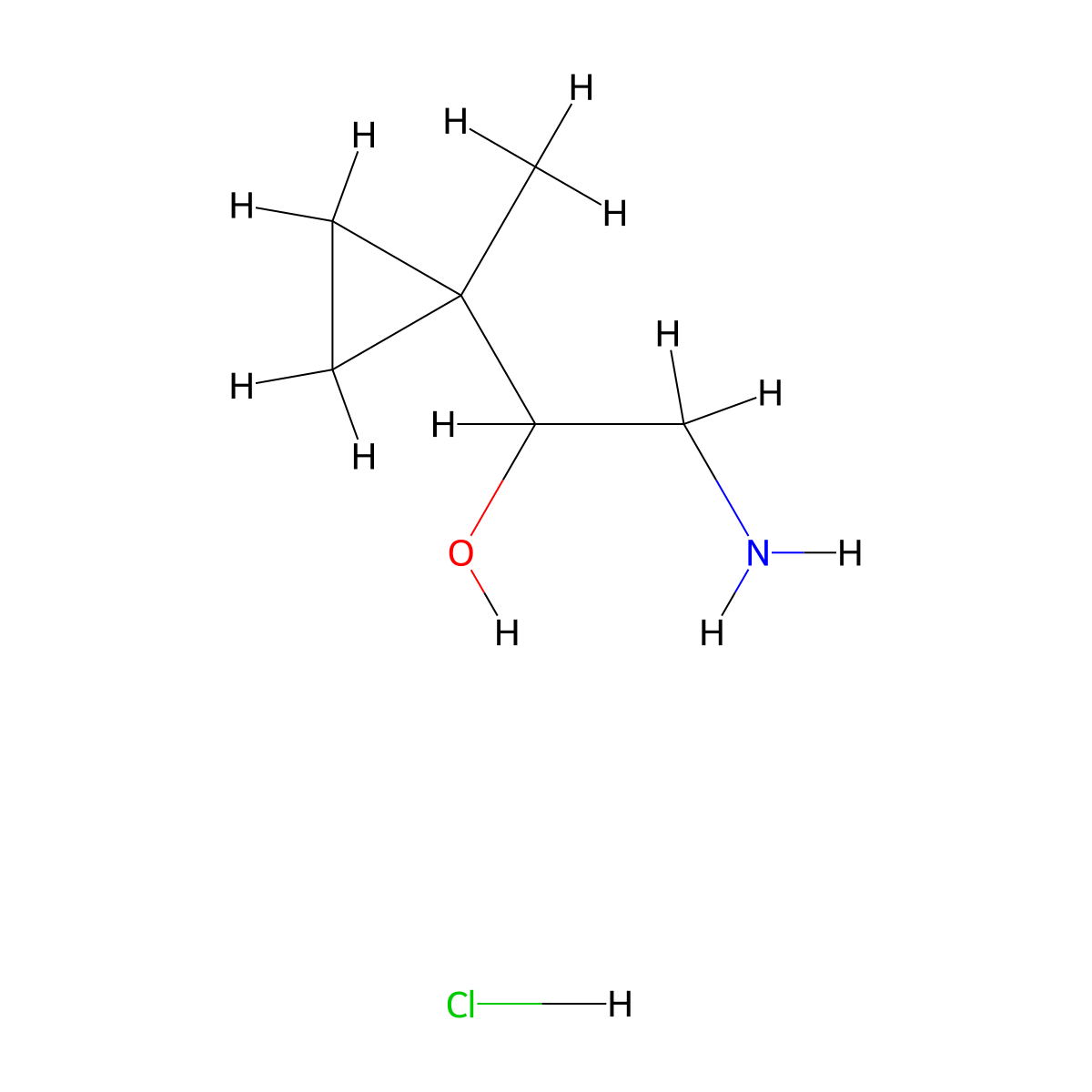 2-Amino-1-(1-methylcyclopropyl)ethan-1-ol hydrochloride molecular structure, CAS 3028162-72-0