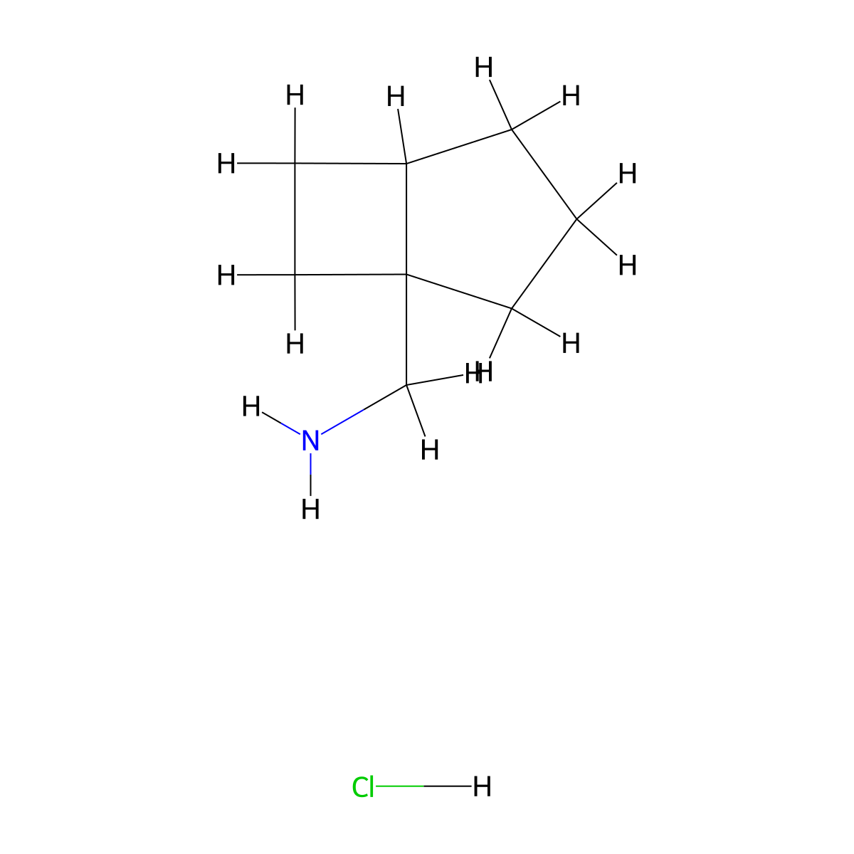 1-{Bicyclo[3.2.0]heptan-1-yl}methanamine hydrochloride molecular structure, CAS 3028162-77-5