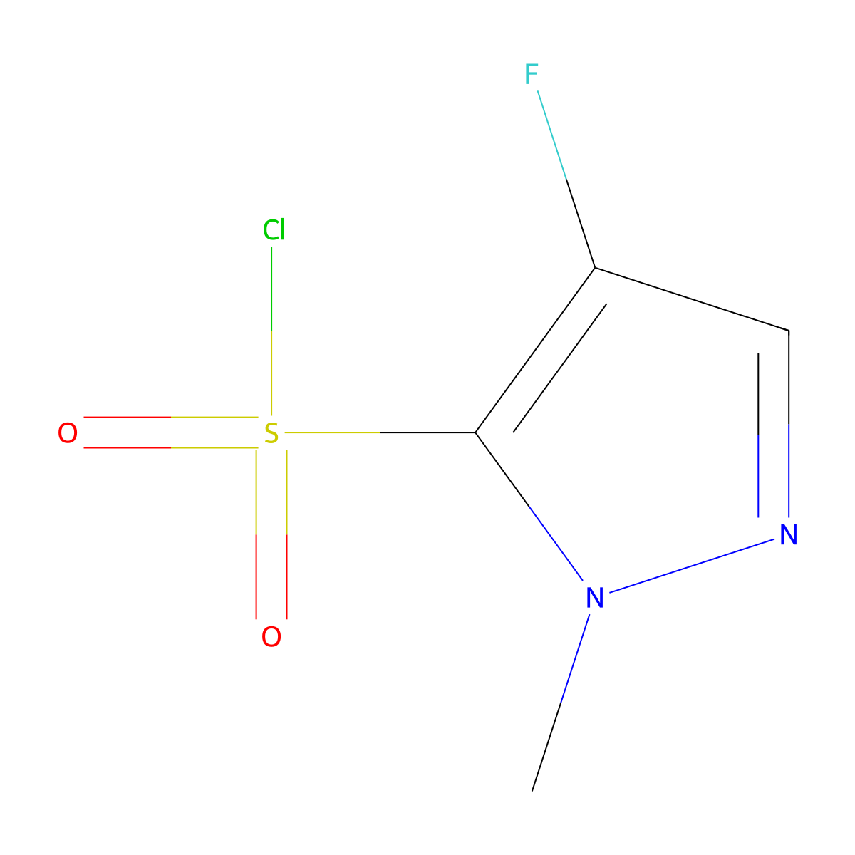 4-Fluoro-1-methylpyrazole-5-sulfonyl chloride molecular structure, CAS 3028162-90-2