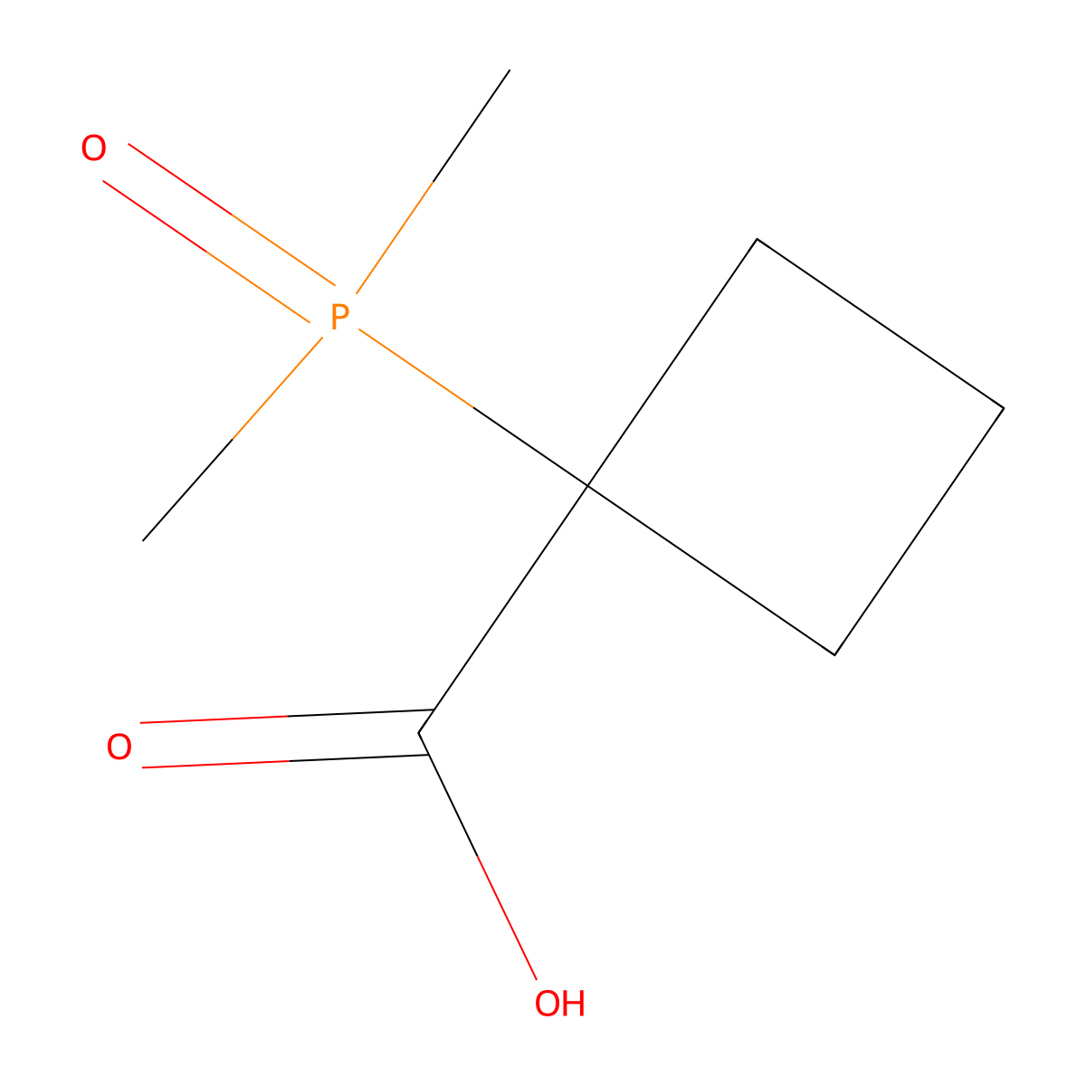 1-(Dimethylphosphoryl)cyclobutane-1-carboxylic acid molecular structure, CAS 3028162-98-0