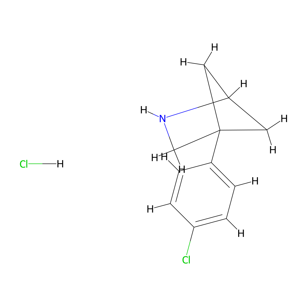 4-(4-Chlorophenyl)-2-azabicyclo[2.1.1]hexane hydrochloride molecular structure, CAS 3028163-33-6