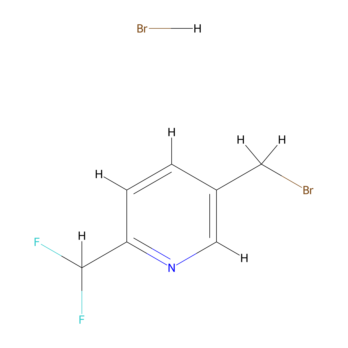 5-(Bromomethyl)-2-(difluoromethyl)pyridine hydrobromide molecular structure, CAS 3028163-52-9