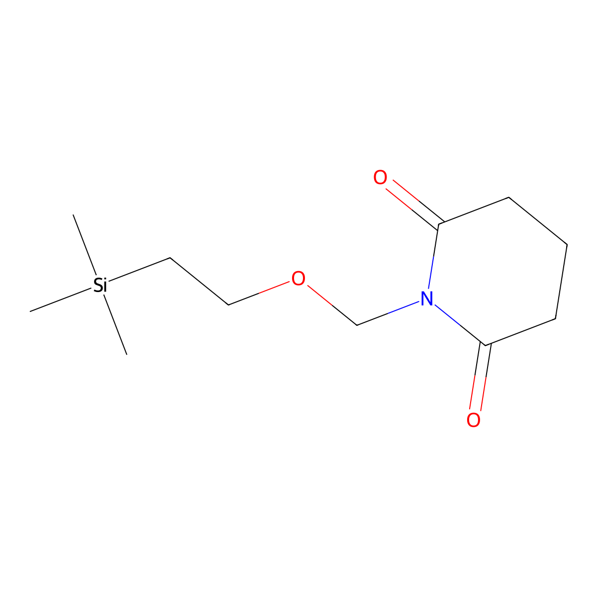 2,6-Piperidinedione, 1-[[2-(trimethylsilyl)ethoxy]methyl]- molecular structure, CAS 3028163-63-2