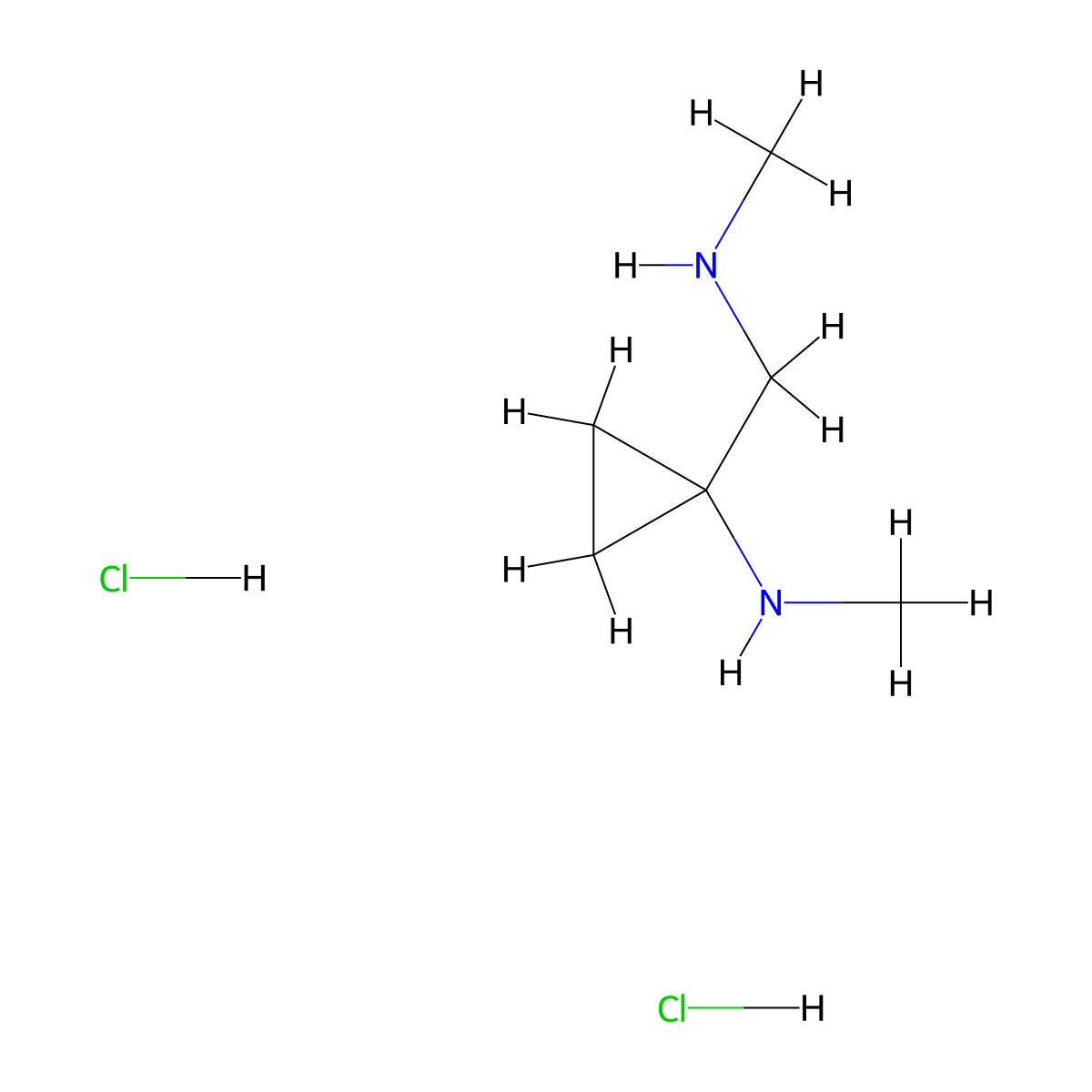 N-methyl-1-[(methylamino)methyl]cyclopropan-1-amine dihydrochloride molecular structure, CAS 3028163-70-1