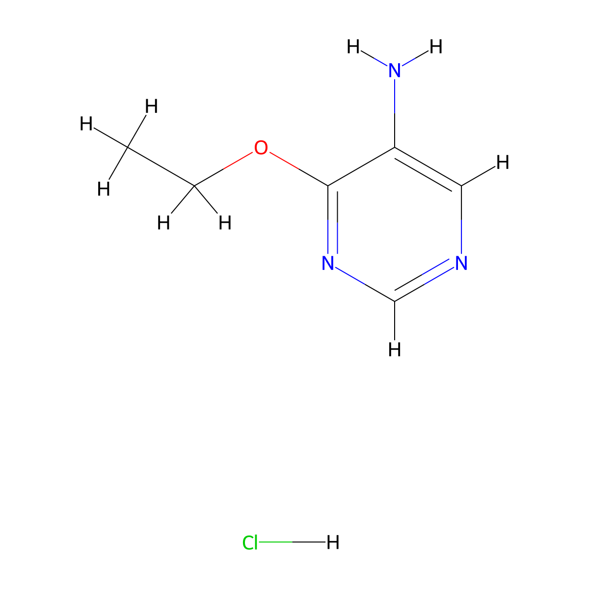 4-Ethoxypyrimidin-5-amine hydrochloride molecular structure, CAS 3028164-03-3
