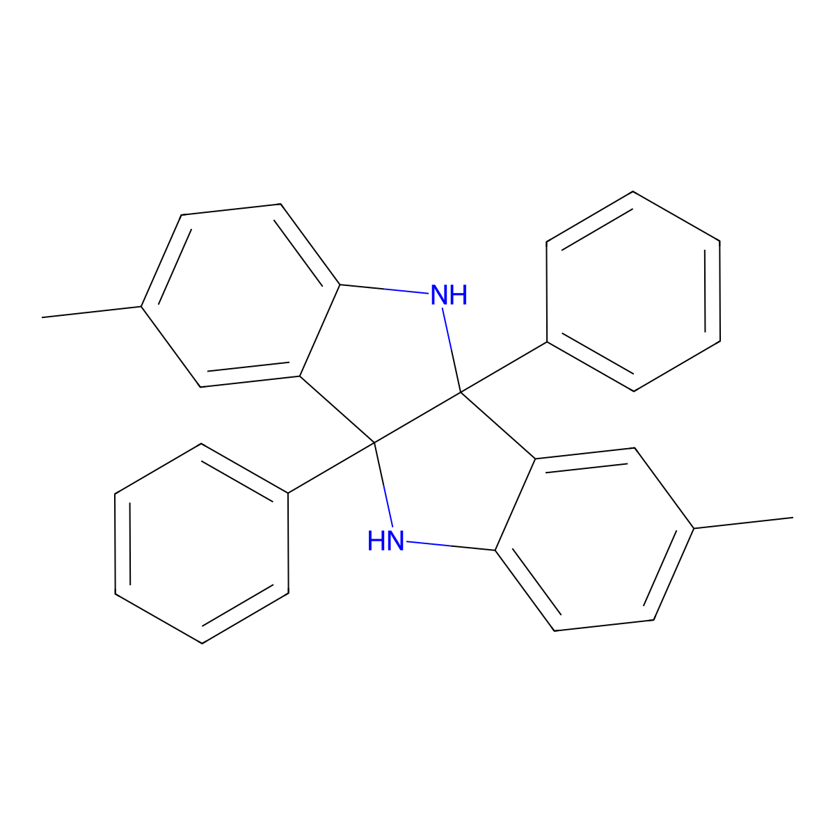 3,8-Dimethyl-4b,9b-diphenyl-5,10-dihydroindolo[3,2-b]indole molecular structure, CAS 302817-91-0