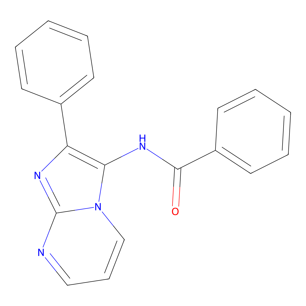 N-(2-Phenylimidazo[1,2-a]pyrimidin-3-yl)benzamide molecular structure, CAS 302817-95-4