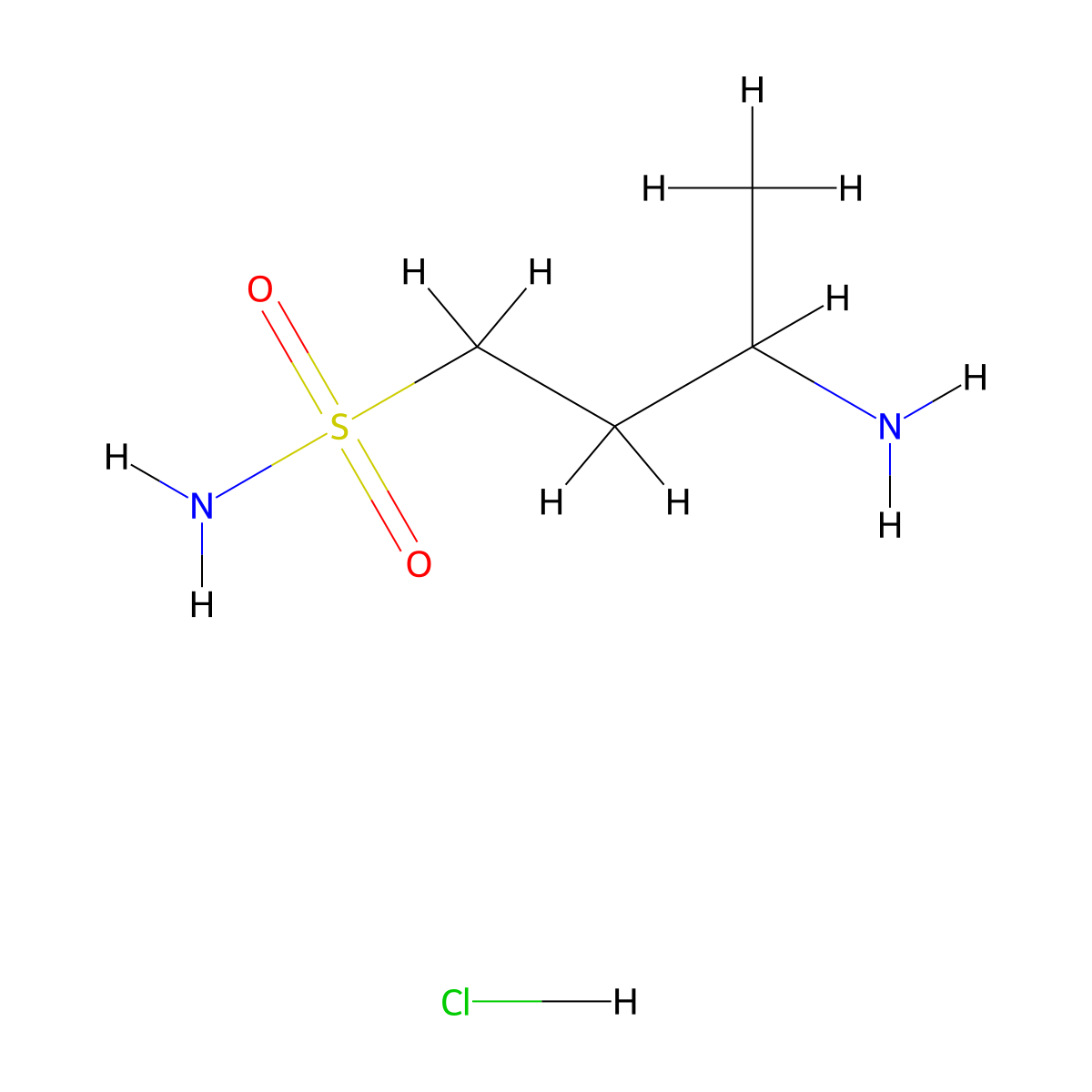 3-Aminobutane-1-sulfonamide hydrochloride molecular structure, CAS 3028192-29-9